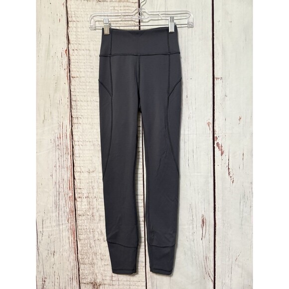 Lululemon In Movement 7/8 Tight 25" Everlux Leggings Size 2 Dark Shadow W5ANXS - Picture 1 of 9